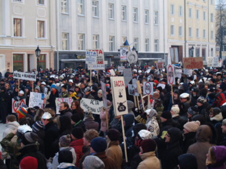 Gorsel19 Anti ACTA demonstration in Tartu scaled e1670942475463