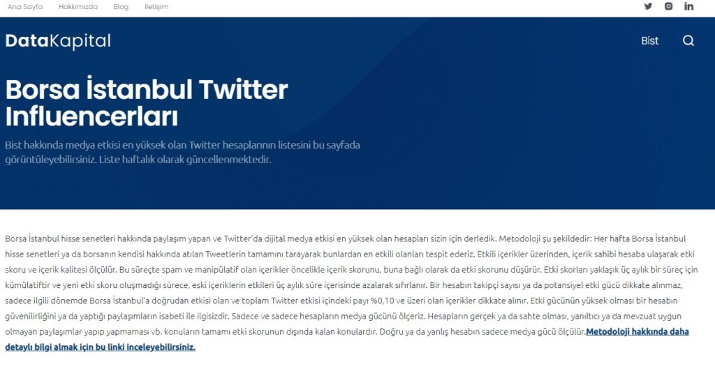 Datakapital Twitter Modülü